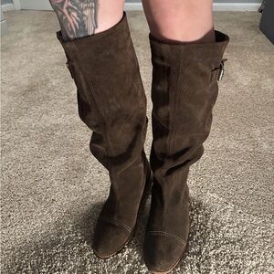 Vero Cuoio  Brown Suede Boots Size US 7/Eur 37